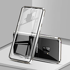 Custodia Lusso Alluminio Laterale Specchio 360 Gradi Cover M02 per Samsung Galaxy S9 Argento