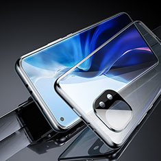 Custodia Lusso Alluminio Laterale Specchio 360 Gradi Cover M02 per Xiaomi Mi 11 Lite 4G Nero
