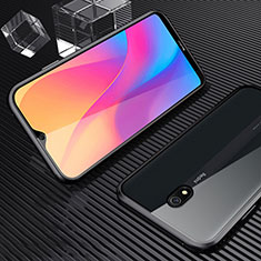 Custodia Lusso Alluminio Laterale Specchio 360 Gradi Cover M02 per Xiaomi Redmi 8A Nero