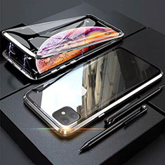 Custodia Lusso Alluminio Laterale Specchio 360 Gradi Cover M03 per Apple iPhone 11 Argento