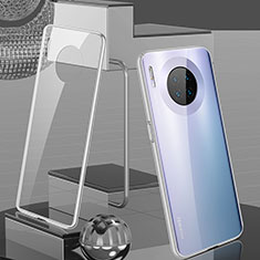 Custodia Lusso Alluminio Laterale Specchio 360 Gradi Cover M03 per Huawei Mate 30 Pro Argento