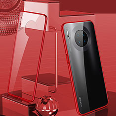 Custodia Lusso Alluminio Laterale Specchio 360 Gradi Cover M03 per Huawei Mate 30E Pro 5G Rosso