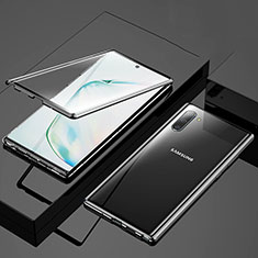 Custodia Lusso Alluminio Laterale Specchio 360 Gradi Cover M03 per Samsung Galaxy Note 10 5G Nero