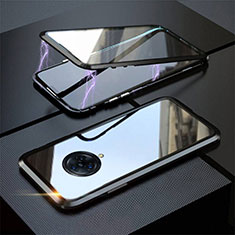 Custodia Lusso Alluminio Laterale Specchio 360 Gradi Cover M03 per Vivo Nex 3 5G Nero