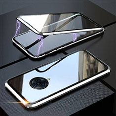 Custodia Lusso Alluminio Laterale Specchio 360 Gradi Cover M03 per Vivo Nex 3S Argento