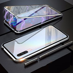 Custodia Lusso Alluminio Laterale Specchio 360 Gradi Cover M03 per Xiaomi CC9e Argento