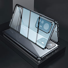 Custodia Lusso Alluminio Laterale Specchio 360 Gradi Cover M03 per Xiaomi Mi 12S Pro 5G Nero