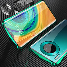 Custodia Lusso Alluminio Laterale Specchio 360 Gradi Cover M05 per Huawei Mate 30 Pro Verde