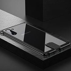 Custodia Lusso Alluminio Laterale Specchio 360 Gradi Cover M05 per Samsung Galaxy Note 10 5G Nero