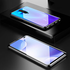 Custodia Lusso Alluminio Laterale Specchio 360 Gradi Cover M05 per Xiaomi Redmi K30i 5G Nero