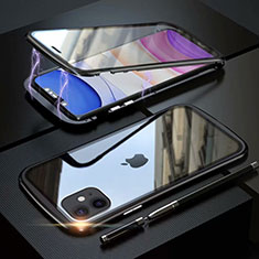 Custodia Lusso Alluminio Laterale Specchio 360 Gradi Cover M07 per Apple iPhone 11 Nero