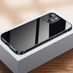 Custodia Lusso Alluminio Laterale Specchio 360 Gradi Cover M07 per Apple iPhone 13 Nero