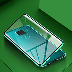 Custodia Lusso Alluminio Laterale Specchio 360 Gradi Cover M07 per Huawei Nova 5i Pro Verde