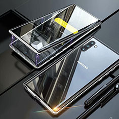 Custodia Lusso Alluminio Laterale Specchio 360 Gradi Cover M07 per Samsung Galaxy Note 10 5G Argento
