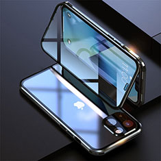 Custodia Lusso Alluminio Laterale Specchio 360 Gradi Cover M08 per Apple iPhone 13 Nero