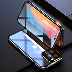 Custodia Lusso Alluminio Laterale Specchio 360 Gradi Cover M08 per Apple iPhone 13 Pro Max Nero