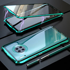 Custodia Lusso Alluminio Laterale Specchio 360 Gradi Cover M08 per Huawei Mate 30 Pro Verde