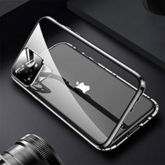 Custodia Lusso Alluminio Laterale Specchio 360 Gradi Cover M09 per Apple iPhone 15 Pro Max Nero