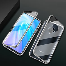 Custodia Lusso Alluminio Laterale Specchio 360 Gradi Cover M10 per Vivo Nex 3 Argento