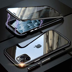 Custodia Lusso Alluminio Laterale Specchio 360 Gradi Cover M11 per Apple iPhone 11 Pro Nero
