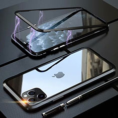 Custodia Lusso Alluminio Laterale Specchio 360 Gradi Cover M14 per Apple iPhone 11 Pro Nero