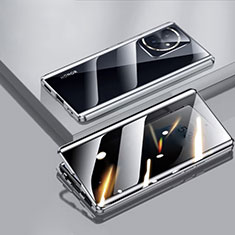 Custodia Lusso Alluminio Laterale Specchio 360 Gradi Cover P01 per Huawei Honor 100 5G Nero