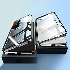 Custodia Lusso Alluminio Laterale Specchio 360 Gradi Cover P01 per Huawei Nova 11 Pro Nero