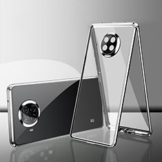 Custodia Lusso Alluminio Laterale Specchio 360 Gradi Cover P01 per Xiaomi Mi 10i 5G Argento