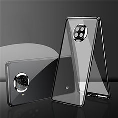 Custodia Lusso Alluminio Laterale Specchio 360 Gradi Cover P01 per Xiaomi Mi 10i 5G Nero