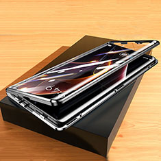 Custodia Lusso Alluminio Laterale Specchio 360 Gradi Cover P01 per Xiaomi Poco F4 GT 5G Nero