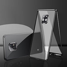 Custodia Lusso Alluminio Laterale Specchio 360 Gradi Cover P01 per Xiaomi Redmi 10X 5G Nero