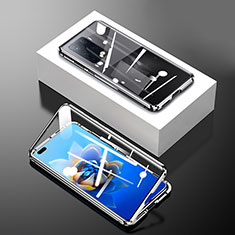 Custodia Lusso Alluminio Laterale Specchio 360 Gradi Cover P02 per Huawei Mate X2 Nero