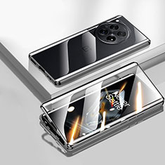 Custodia Lusso Alluminio Laterale Specchio 360 Gradi Cover P02 per OnePlus 12 5G Verde