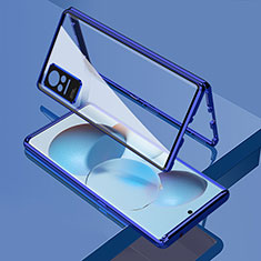 Custodia Lusso Alluminio Laterale Specchio 360 Gradi Cover P02 per Xiaomi Civi 5G Blu