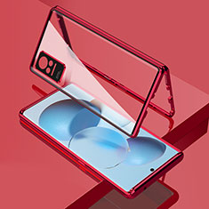 Custodia Lusso Alluminio Laterale Specchio 360 Gradi Cover P02 per Xiaomi Civi 5G Rosso