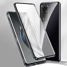 Custodia Lusso Alluminio Laterale Specchio 360 Gradi Cover P02 per Xiaomi Mi 11i 5G (2022) Nero