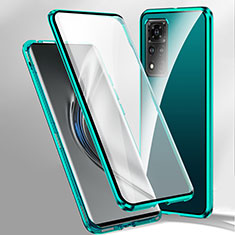 Custodia Lusso Alluminio Laterale Specchio 360 Gradi Cover P02 per Xiaomi Mi 11i 5G (2022) Verde