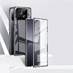 Custodia Lusso Alluminio Laterale Specchio 360 Gradi Cover P02 per Xiaomi Mi 13 5G Nero