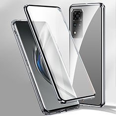Custodia Lusso Alluminio Laterale Specchio 360 Gradi Cover P02 per Xiaomi Poco X4 NFC Argento