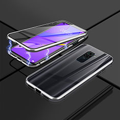 Custodia Lusso Alluminio Laterale Specchio 360 Gradi Cover P02 per Xiaomi Redmi 10X 5G Argento