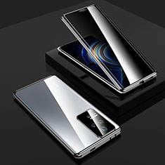 Custodia Lusso Alluminio Laterale Specchio 360 Gradi Cover P02 per Xiaomi Redmi K50 5G Argento