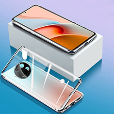Custodia Lusso Alluminio Laterale Specchio 360 Gradi Cover P03 per Xiaomi Mi 10i 5G Argento