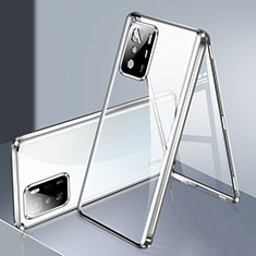 Custodia Lusso Alluminio Laterale Specchio 360 Gradi Cover P03 per Xiaomi Poco X3 GT 5G Argento