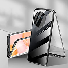 Custodia Lusso Alluminio Laterale Specchio 360 Gradi Cover P04 per OnePlus 11 5G Nero