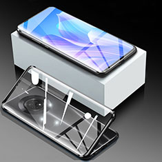 Custodia Lusso Alluminio Laterale Specchio 360 Gradi Cover per Huawei Enjoy 20 Plus 5G Nero