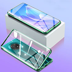 Custodia Lusso Alluminio Laterale Specchio 360 Gradi Cover per Huawei Enjoy 20 Plus 5G Verde