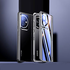 Custodia Lusso Alluminio Laterale Specchio 360 Gradi Cover per Huawei Honor 100 5G Nero