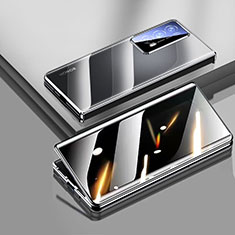 Custodia Lusso Alluminio Laterale Specchio 360 Gradi Cover per Huawei Honor Magic V2 Ultimate 5G Nero