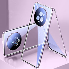 Custodia Lusso Alluminio Laterale Specchio 360 Gradi Cover per Huawei Honor Magic5 Pro 5G Lavanda