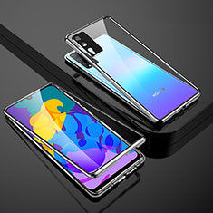 Custodia Lusso Alluminio Laterale Specchio 360 Gradi Cover per Huawei Honor Play4T Pro Argento